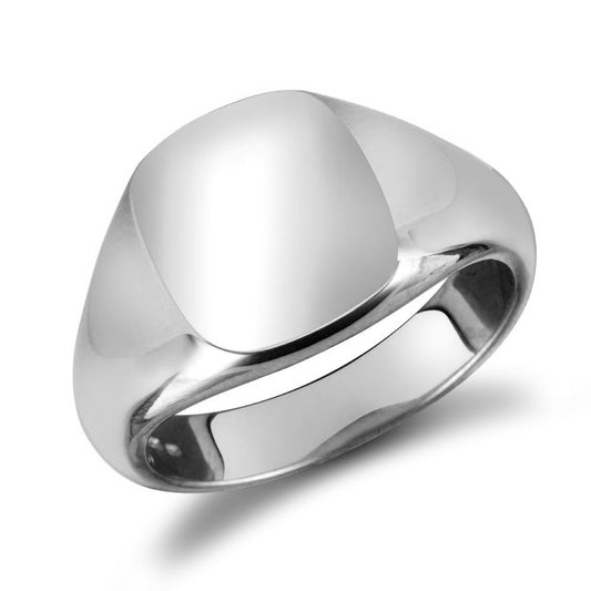 Men's Sterling Silver Signet Ring - EcommerceGold